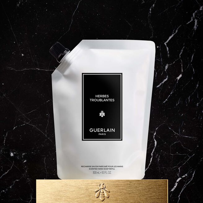 Geparfumeerde handzeep HERBES TROUBLANTES - DE NAVULLING